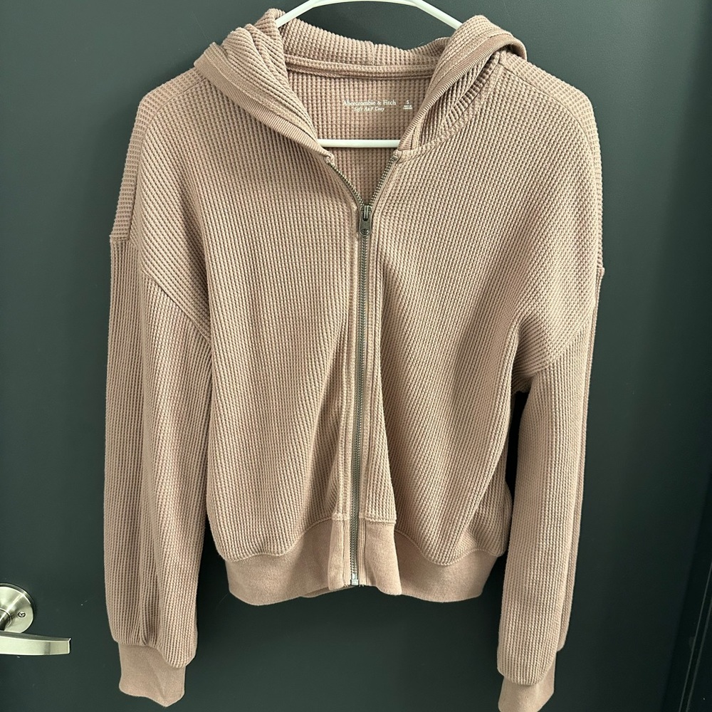 A&F soft & cozy waffle knit hoodie